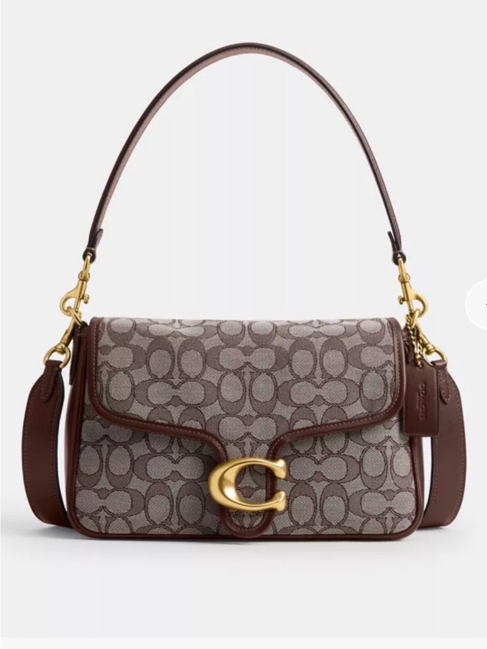 Coach Soft Tabby Shoulder Bag in Signature Jacquard (OAK MAPLE)